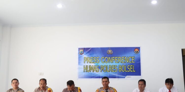 Gelar Press Conference Terkait Situasi Kamtibmas 2022, Kapolres Bolsel Sampaikan Hal Ini
