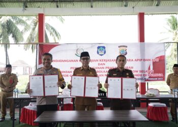 Pemkab Bolsel Jalin Kerjasama Koordinasi APIP dan APH dengan Kejari Kotamobagu dan Polres Bolsel