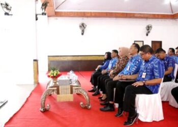 Tatong Bara Ikut Virtual Entry Meeting Bersama BPK RI Perwakilan Sulut