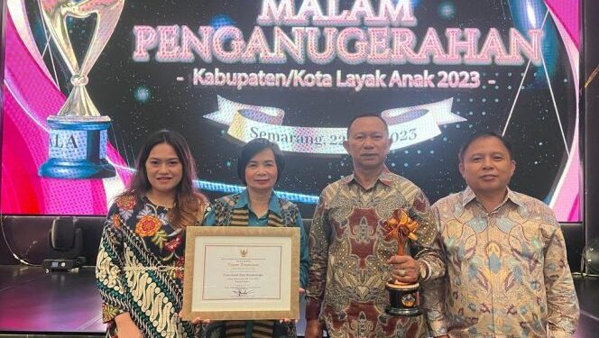 Pemkot Kotamobagu Kembali Raih Penghargaan Kota Layak Anak Tahun 2023