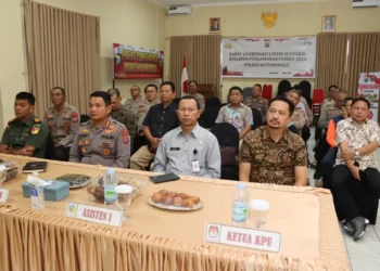 Pemkot Kotamobagu Rapat Koordinasi Lintas Sektoral Bersama Polri Dalam Rangka Kesiapan Pengamanan Pemilu 2024