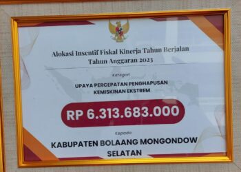 Kabupaten Bolsel Terima 6,3 Miliar, Karena Hal Ini