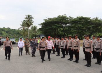Jelang Nataru, Polres Bolsel Gelar Apel Pasukan Operasi Lilin Samrat 2023