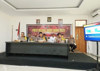 Polres Bolsel Gelar Press Release Akhir Tahun 2023, Berikut Rinciannya