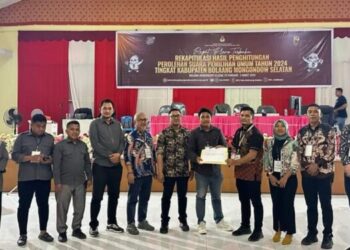 Usai Rapat Pleno Tingkat Kabupaten, KPU Bolsel Umumkan Hasil Pemilu 2024