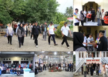 Kunjungi Desa-Desa Terdampak Banjir di Bolmut, Asripan Nani Serahkan Bantuan