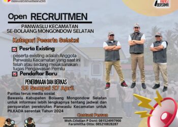 Pilkada Serentak 2024! Bawaslu Bolsel Buka Rekrutmen Panwascam