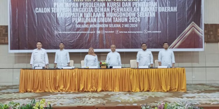 KPU Bolsel Umumkan Penetapan Perolehan Calon Terpilih Anggota DPRD Hasil Pemilu 2024