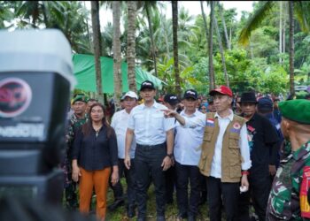 301 KK Pulau Ruang Relokasi ke Bolsel, Menteri ATR/BPN Tinjau Lahan Relokasi di Modisi
