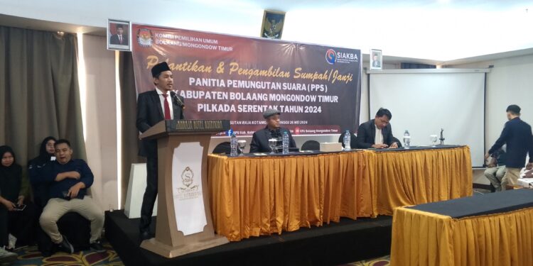 KPU Boltim Resmi Melantik 243 Anggota PPS Terpilih Untuk Pilkada 2024