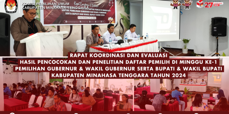 KPU Minahasa Tenggara Gelar Evaluasi Coklit Hari Ke-4