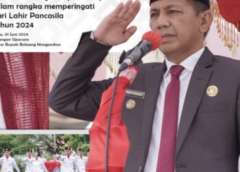 Pj Bupati Bolmong Jusnan Jadi Inspektur Upacara Pada Peringati Hari Pancasila