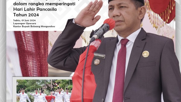 Pj Bupati Bolmong Jusnan Jadi Inspektur Upacara Pada Peringati Hari Pancasila