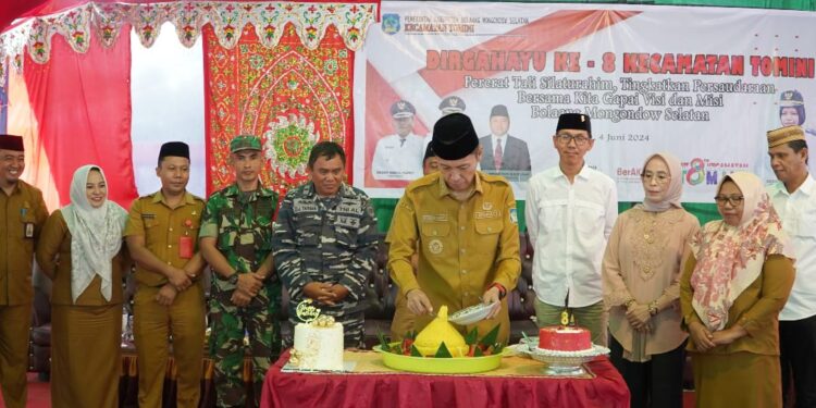 HUT Ke-VII Kecamatan Tomini, Bupati Iskandar: Jangan Lupakan Jasa Tokoh Pemekaran 