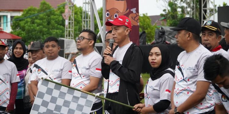 Hadiri Fun Run, Bupati Iskandar Ajak Masyarakat Dukung Seluruh Tahapan Pilkada Serentak 2024
