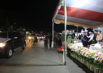 Pj Wali Kota Kotamobagu Melepas Peserta Pawai Takbir Lebaran Idul Adha 1445 Hijriah