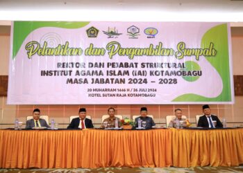 Pj Wali Kota Kotamobagu Hadiri Pelantikan Dan Pengambilan Sumpah Rektor IAIK Masa Jabatan 2024-2028
