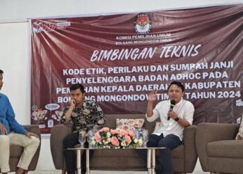 Jelang Pilkada 2024, KPU Boltim Gelar Bimtek Kode Etik, Perilaku Sumpah Janji Penyelengaraan Badan Adhoc