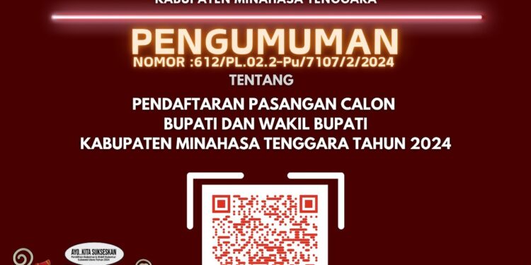 KPU Mitra Resmi Umumkan Pendaftaran Pasangan Bupati dan Wakil Bupati Tahun 2024