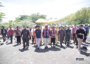 Kunker Assiten Khusus Menhan Yulius Selvanus Komaling di Bolmong di Jemput Pj Bupati dan Jajaran Pemerintah