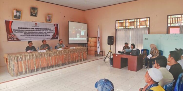KPU Bolmong Gelar Sosialisasi Pilkada Serentak 2024 Kepada Nelayan