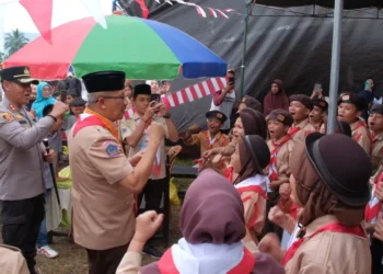 Buka Secara Resmi Kemah Bakti Pramuka Kwartir Cabang Kotamobagu, Ini Pesan Asripan Nani pada Peserta