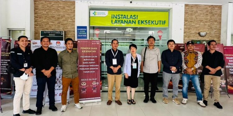 4 Bapaslon Bupati dan Wakil Bupati Mitra Ikuti Proses Pemeriksaan kesehatan di RSUP Prof Kandou Manado