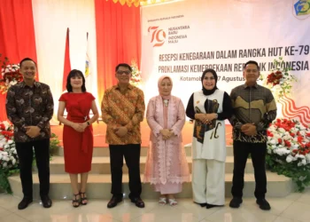 Pj Wali Kota Ajak Semua Masyarakat Kobaran Semangat HUT RI ke -79 Saat Hadiri Kegiatan Resepsi Kenegaraan
