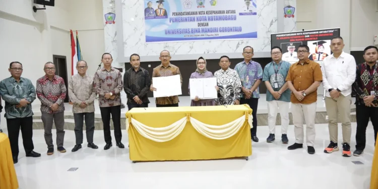 Pemkot Kotamobagu dan Universitas Bina Mandiri Gorontalo Teken MOU Pengembangan Pendidikan