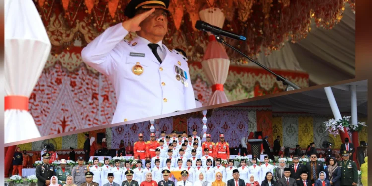 Pj Wali Kota Kotamobagu Abdullah Mokoginta Bertindak Inspektur Upacara di HUT RI ke -79 Tahun