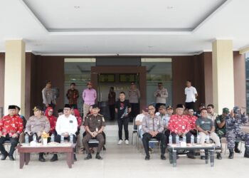 Kordiv HP2H Bawaslu Bolsel Ruslan Pulumoduyo Hadiri Simulasi Pengamanan Pilkada 2024