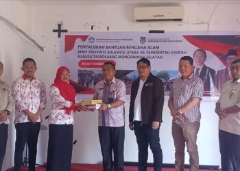 BPMP Sulut Serahkan Bantuan Bencana ke Dinas Pendidikan Bolsel untuk 15 Sekolah Terdampak Banjir