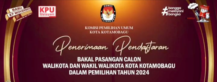 Pendaftaran Bakal Calon Walikota-Wawali di Buka, KPU Kotamobagu Informasikan 3 Pendaftaran