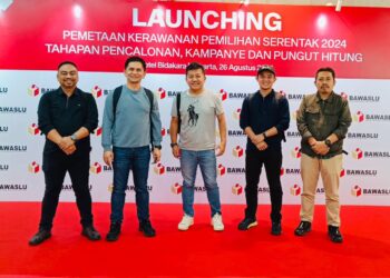 Bawaslu Boltim Ikut launching Pemetaan Kerawanan Pemilihan Serentak Tahun 2024