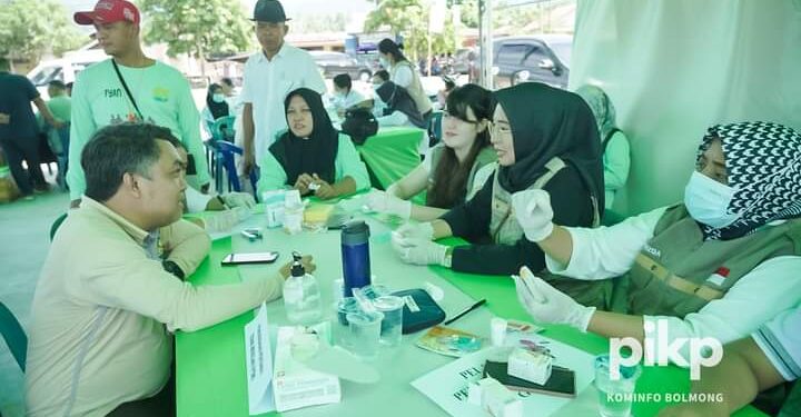 Terlindungi: Dinkes Bolmong Gelar Pemeriksaan Kesehatan Gratis di Kegiatan BBGRM