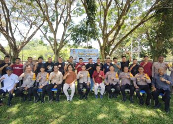 Jalin Keharmonisan, Polres Bolsel Ajak Pengurus PWI Bolsel Coffee Morning Bersama