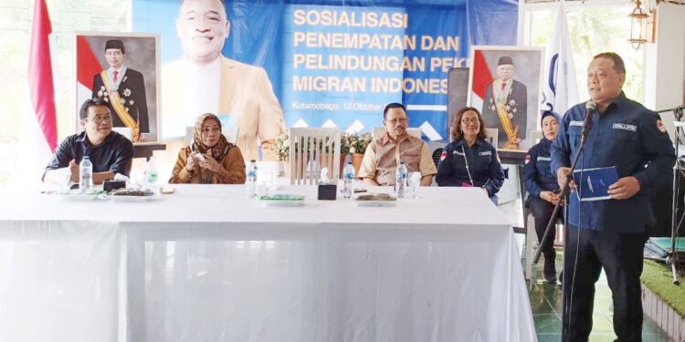BP2MI Gelar Sosialisasi Penempatan dan Perlindungan Pekerja Migran Bersama Ibu-Ibu BKMT Kotamobagu Selatan