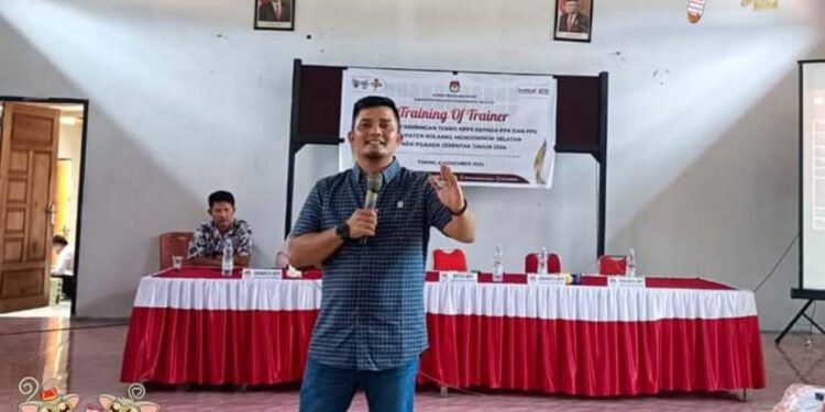 KPU Bolsel Gelar ToT, Fijey Bumulo: KPPS Ujung Tombak Penyelenggara Pilkada