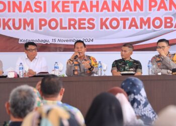 Perkuat Ketahanan Pangan, Polres Kotamobagu Rakor Bersama Pemerintah dan Kelompok Tani