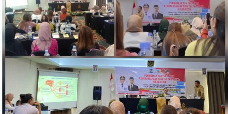 Disperindagkop UMKM Kotamobagu Gelar Pelatihan dan Pendidikan Kewirausahaan Bagi Pelaku UMKM