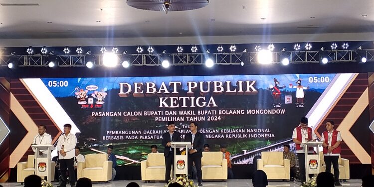 KPU Bolmong Sukses Gelar Debat Publik Ketiga