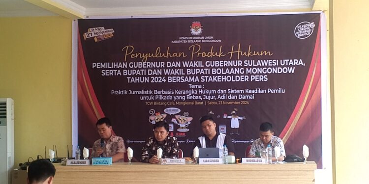 Jelang Pilkada 2024, KPU Bolmong Gelar Penyuluhan Produk Hukum Bersama Stakeholder