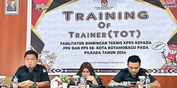 KPU Kotamobagu Gelar Training of Training Untuk Bimtek PPK dan PPS, Bekali KPPS