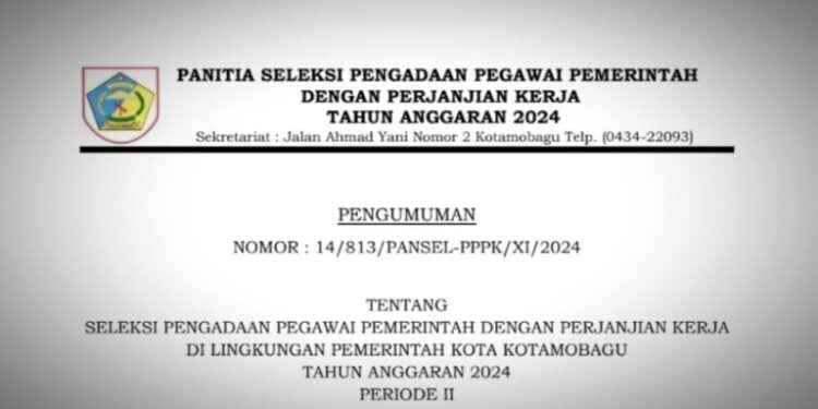 Seleksi PPPK di Kotamobagu Kembali Dibuka