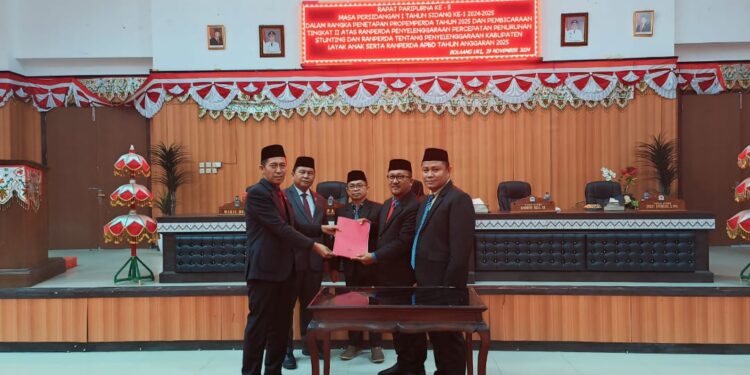 DPRD Bolsel Gelar Paripurna Penetapan Propemperda 2025