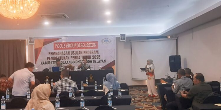 DPRD Bolsel Gelar FGD Pembentukan 11 Perda Tahun 2025
