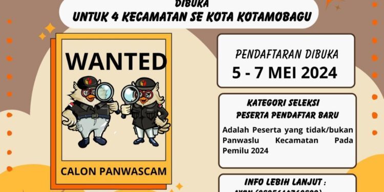 Bawaslu Kotamobagu Buka Rekrutmen Panwascam Pilkada 2024, Ini Syaratnya