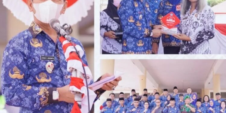 Pj Bupati Bolmong Pimpin Upacara Peringatan Hari Ulang Tahun KORPRI ke-53