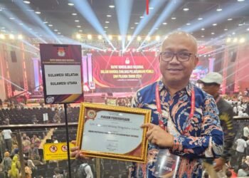 Partisipasi Pemilih Tertinggi Ke-7 Nasional, KPU Bolsel Raih Penghargaan IPP dari KPU RI