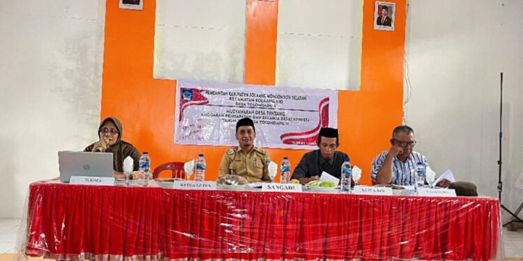 Musdes APBDes 2025, Sangadi Tolondadu II Ajak Masyarakat Ikut Serta Memajukan Desa